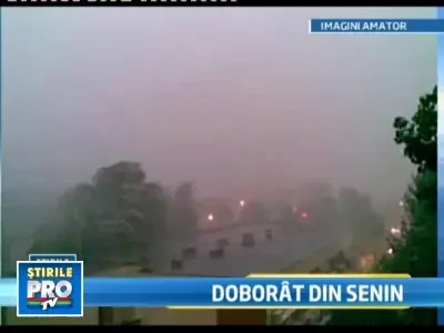 Turist grav ranit la gat de o bucata de sticla smulsa de o rafala de vant