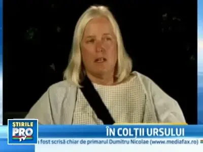 Atacata de un urs grizzly,s-a prefacut moarta ca sa scape din coltii fiarei