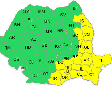 Miercuri - zi caniculara "asezonata" cu vijelii si ploi torentiale