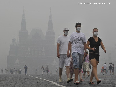 Recomandare MAE: Daca aveti probleme respiratorii, nu mergeti la Moscova