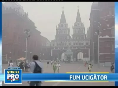 Rusii mor pe capete din cauza fumului si a caniculei