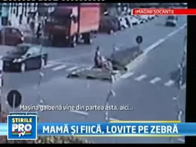 Imagini socante! O fetita de un un an si mama ei, spulberate pe trecere
