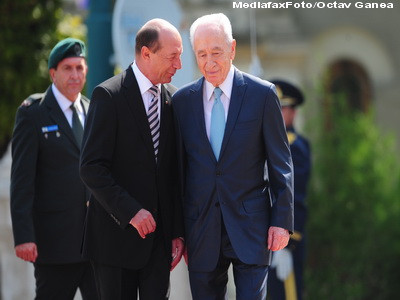 Presedintele israelian, Shimon Peres, in vizita la Bucuresti
