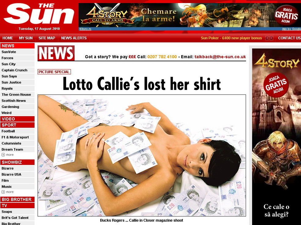 A cheltuit 2 mil. lire sterline castigate la loto pe silicoane si droguri