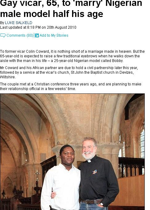 Preot gay, de 65 de ani, se iubeste cu un tanar model de numai 25