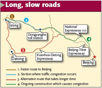 Autostrada blocata in China