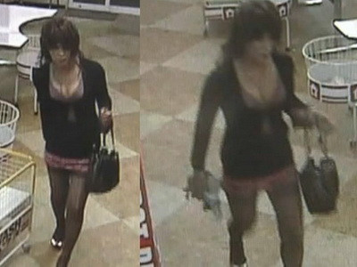 Imbracat in roz si incaltat pe tocuri, un hot a pradat o benzinarie