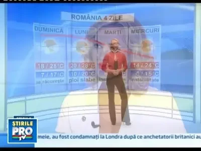 Prognoza meteo pentru urmatoarele trei zile
