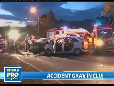 Accident ingrozitor in Cluj Napoca: un mort si sase raniti