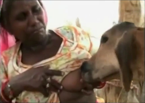 O indianca, mama pentru o vitica. O alapteaza zilnic. Video