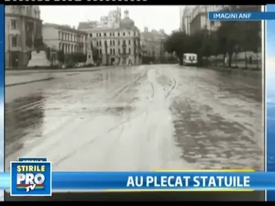 Se muta statuile de la Universitate. In parcul Izvor