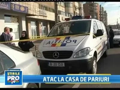 Jaf armat la o casa de pariuri din Timisoara. O angajata, la spital