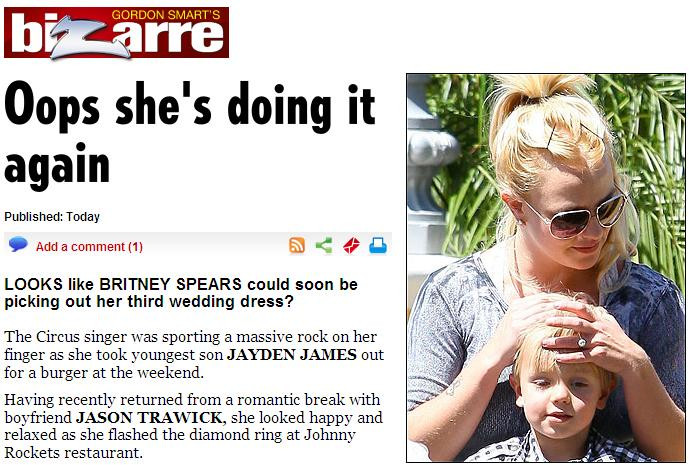 Ooops! O face din nou? Planuri pentru cea de-a treia casatorie, Britney?
