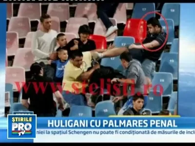 Huliganii de Romania: cu dosare penale, fac scandal pe stadioane