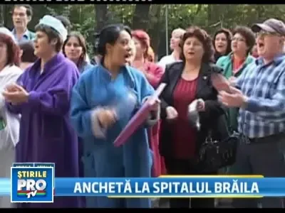 Batai si geamuri sparte la Spitalul Judetean Braila. Angajatii protesteaza