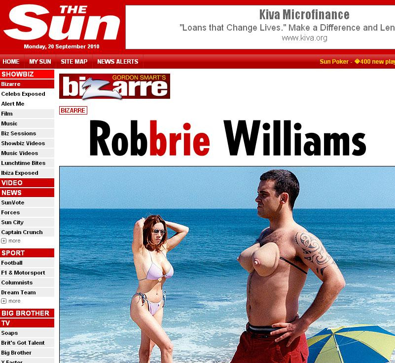 Robbie Williams si-a scos "sanii" la plaja!
