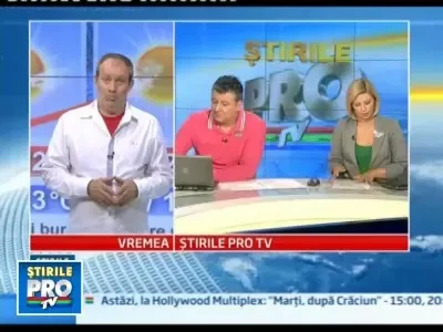 Prognoza meteo pentru urmatoarele trei zile