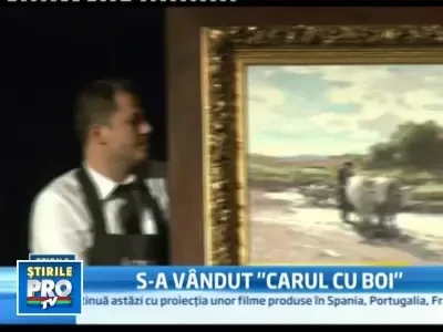 Pictura 'Car cu boi' a lui Grigorescu, vanduta pentru 155.000 de euro