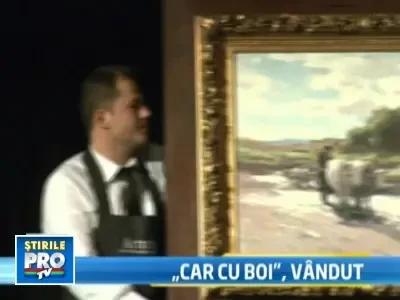 Pictura "Car cu boi" a lui Grigorescu, vanduta pentru 155.000 de euro