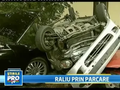 Si-a parcat masina in alte trei si apoi a dat bir cu fugitii
