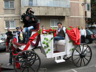 Catalin Maruta, cu trasura acasa la Marian Nistor