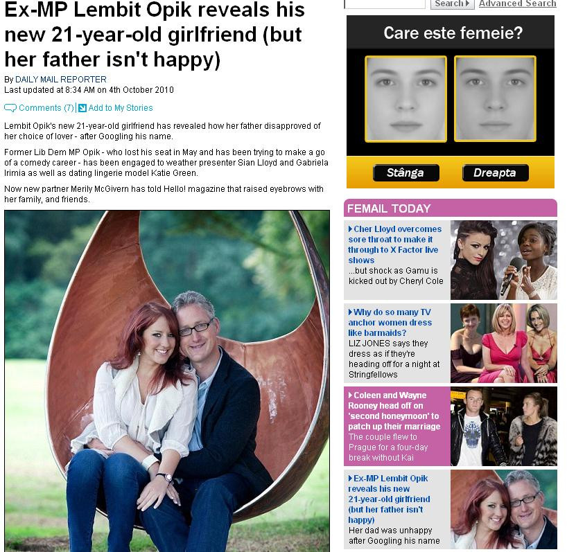Lembit “Cheeky Girls” Opik are o noua iubita! O tinerica de 21 de ani