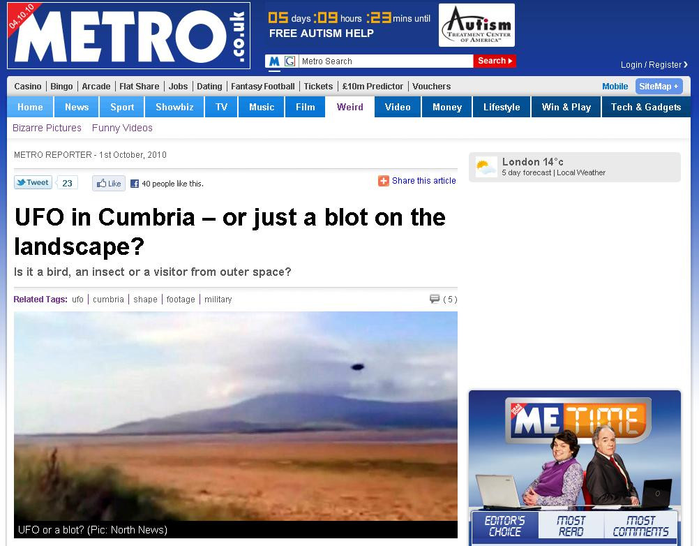 Experiment militar secret sau extraterestri? OZN, filmat in Marea Britanie