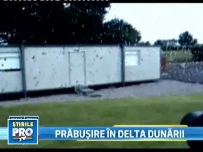 Un elicopter a luat foc in Delta Dunarii, in urma impactului cu solul