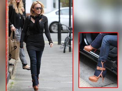 Kylie Minogue, in sexy-ghetute pe strazile Londrei