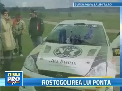 Copilotul Victor Ponta a iesit in decor cu masina