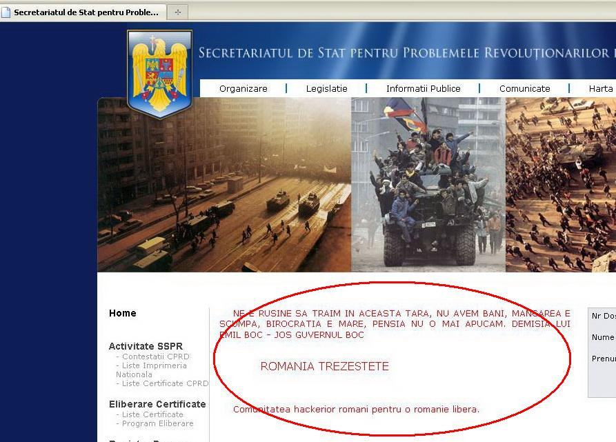 Hackerii romani cer demisia lui Boc! Au spart un site guvernamental