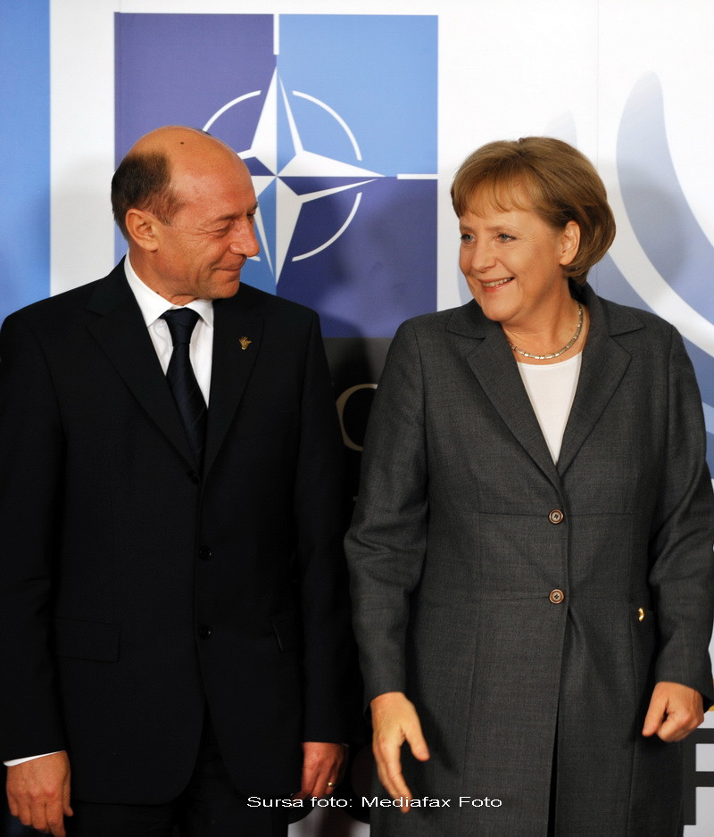 Angela Merkel s-a intalnit cu Traian Basescu la Palatul Cotroceni
