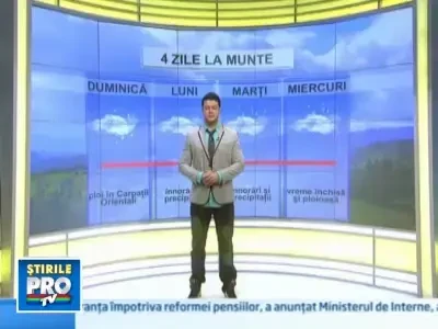 Vezi cum va fi vremea luni, marti si miercuri