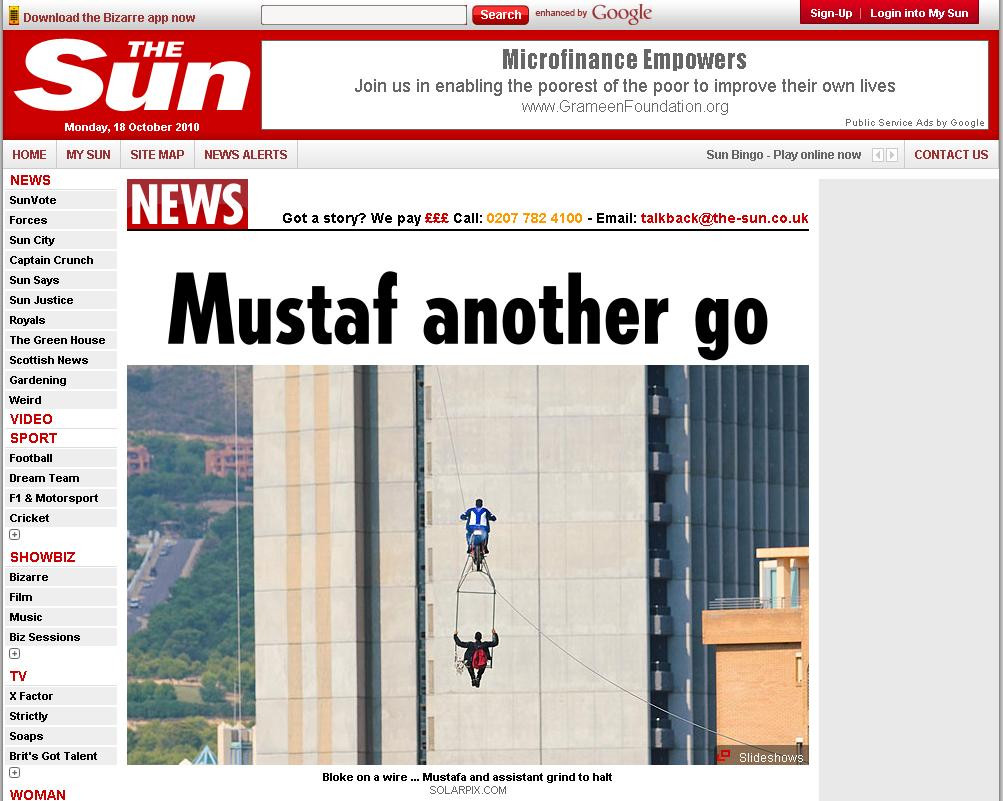 A incercat sa bata un record mondial, dar a ramas blocat la 185 de metri