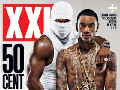 50 Cent cu fata acoperita pe coperta revistei XXL FOTO