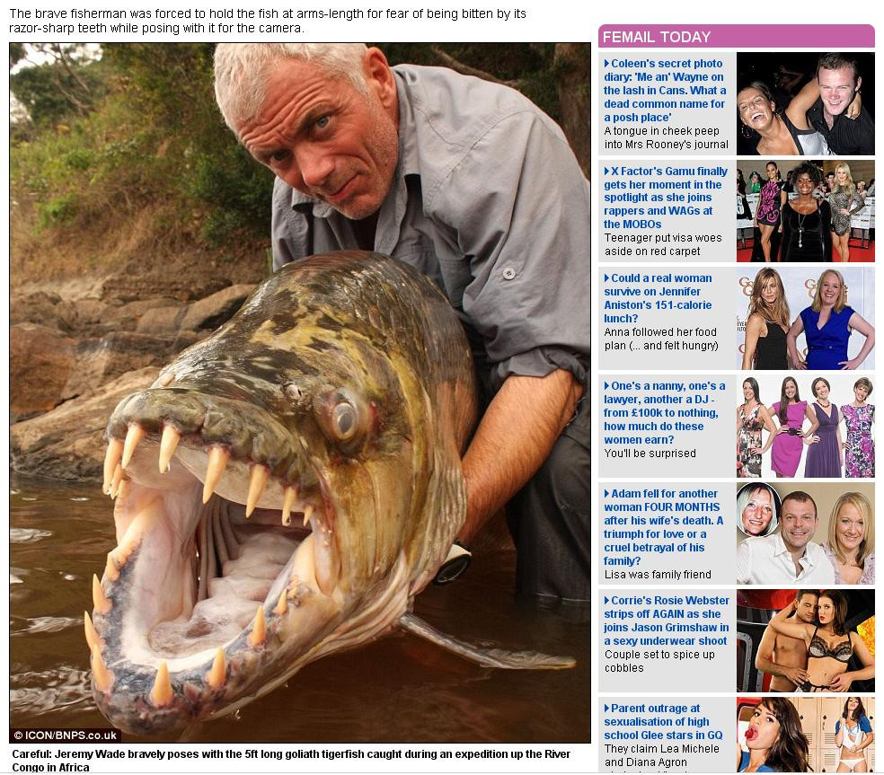 Monstrul din raul Congo. Se ia la tranta cu crocodilii si musca din oameni