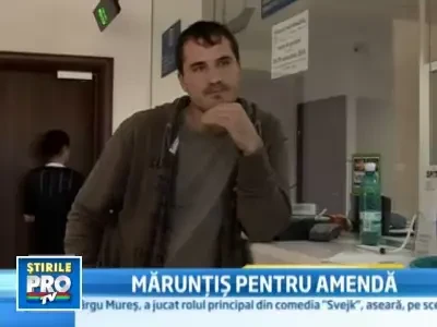 Si-a platit amenda de 1000 de lei cu 20.000 de monede de 5 bani