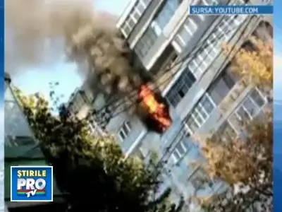 Panica intr-un bloc din Timisoara: un apartament a luat foc