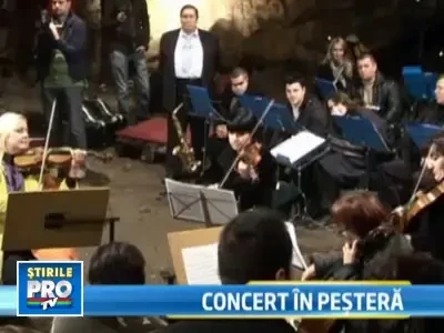Concert simfonic la 8 grade, intr-o pestera din Muntii Poiana Rusca