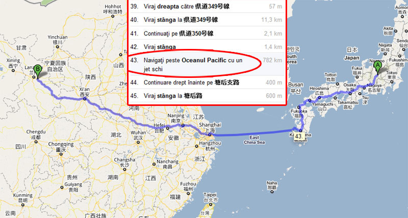 Cum sa ajungi din Japonia in China? Cu un ski jet, desigur!