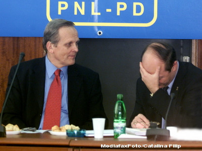 Traian Basescu si Teodor Stolojan