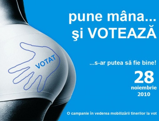 Sa tot votezi! Alegatorii din Moldova, incitati sa voteze cu poze sexy