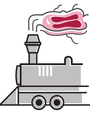 Trenul alimentat cu... grasime de vaca