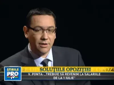 Ponta: PSD ar trebui sa dea premierul si PNL presedintele