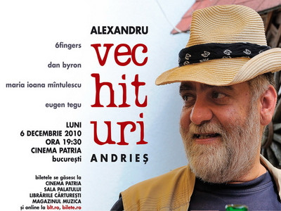 Concert Alexandru Andries in decembrie, la Bucuresti