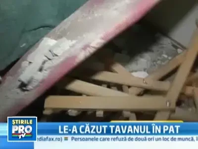 Le-a cazut tavanul in cap! Locuiau intr-un bloc ANL