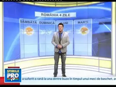 Vezi prognoza meteo pentru urmatoarele zile