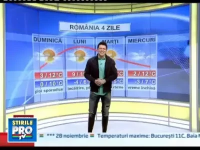 Prognoza meteo pentru urmatoarele trei zile