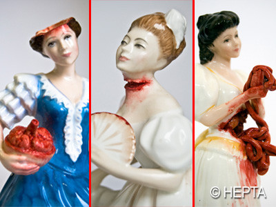 Mai ceva ca in "Saw"! Bibelouri macabre direct pe milieul din sufragerie