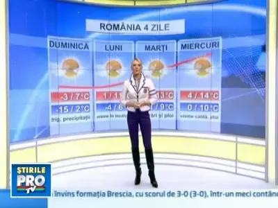Vezi aici prognoza meteo pe trei zile!